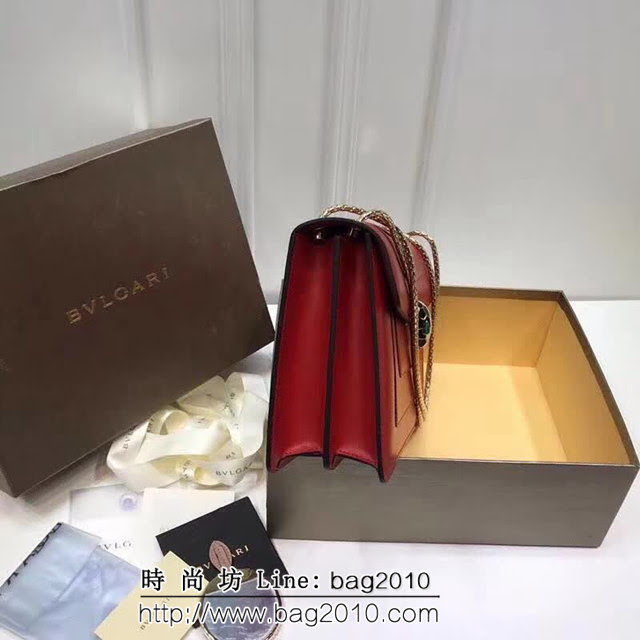 BVLGARI寶格麗 專櫃同步新款 Serpenti雙層琺瑯蛇頭包 鏈條單肩斜挎包 B35362 FYD1342